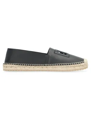 Men's Leather Espadrilles in Black | Size 41 | A50574AO602 Color 80999