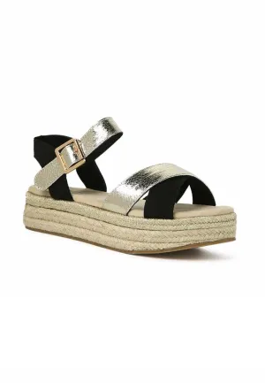 Metallic braided Espadrilles