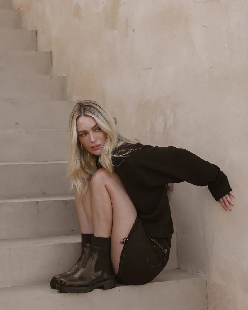 Muse Leather Boots - Black