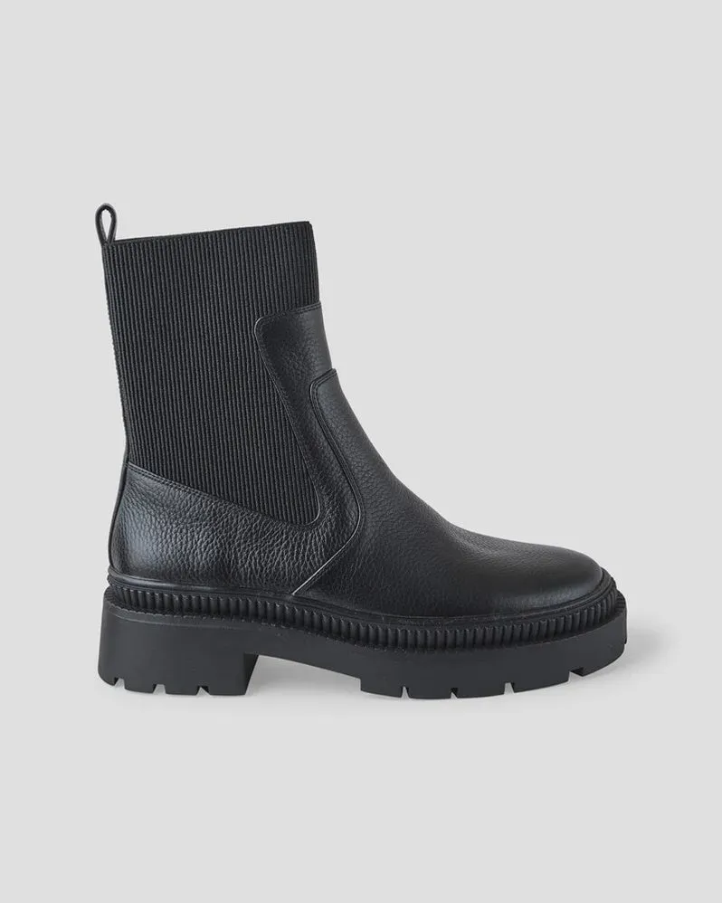 Muse Leather Boots - Black