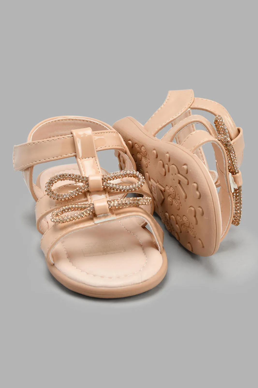 Pink Bow Trim Sandal