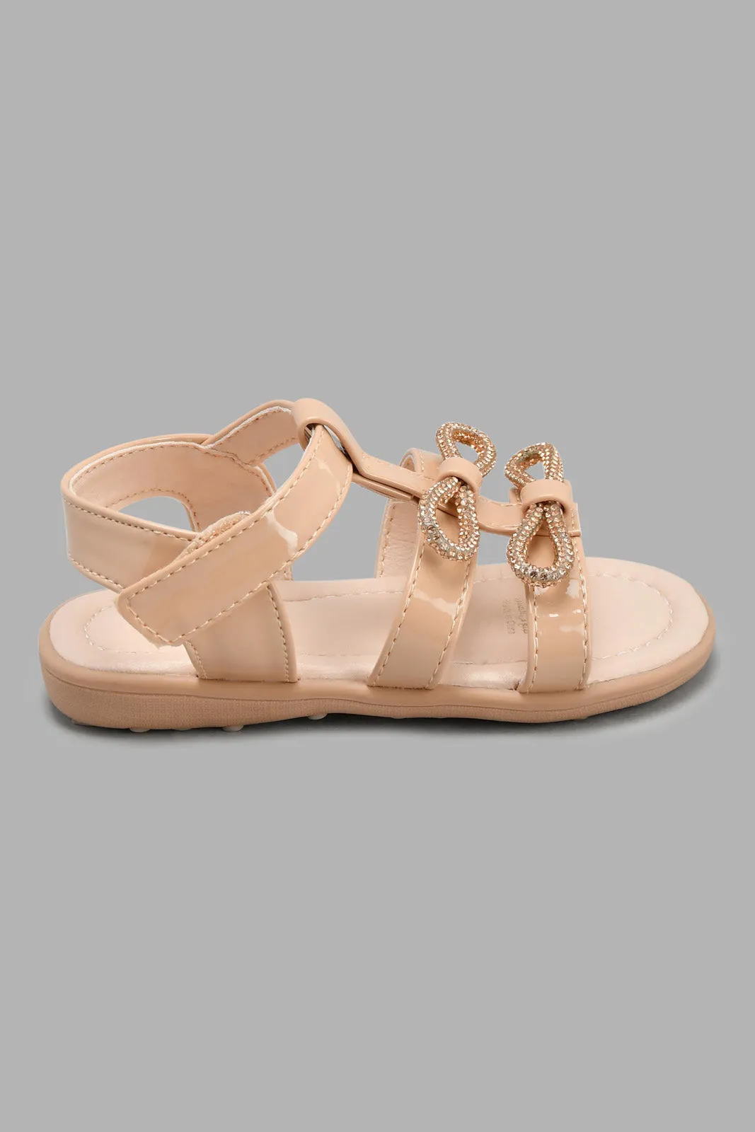 Pink Bow Trim Sandal