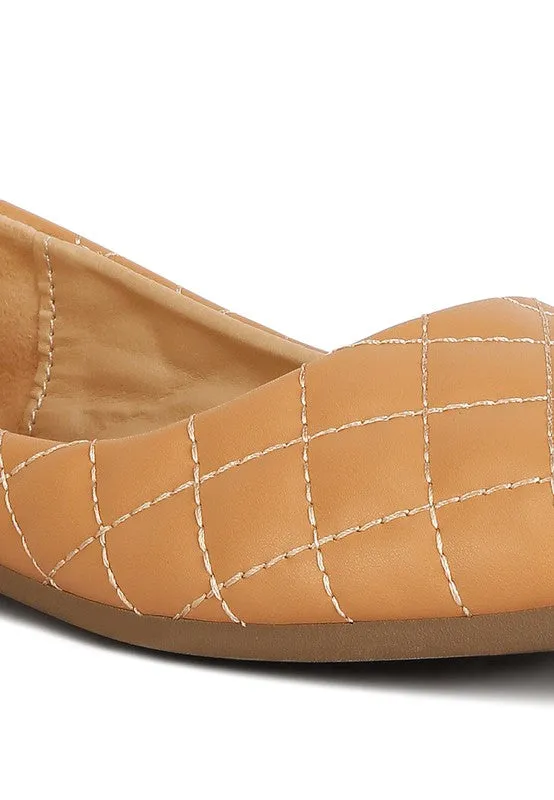 Rikhani Quilted Detail Ballet Flats