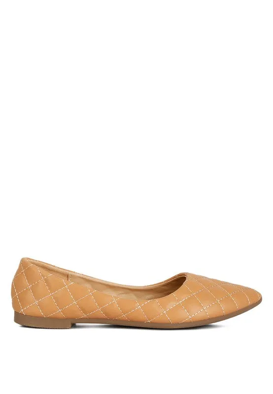 Rikhani Quilted Detail Ballet Flats