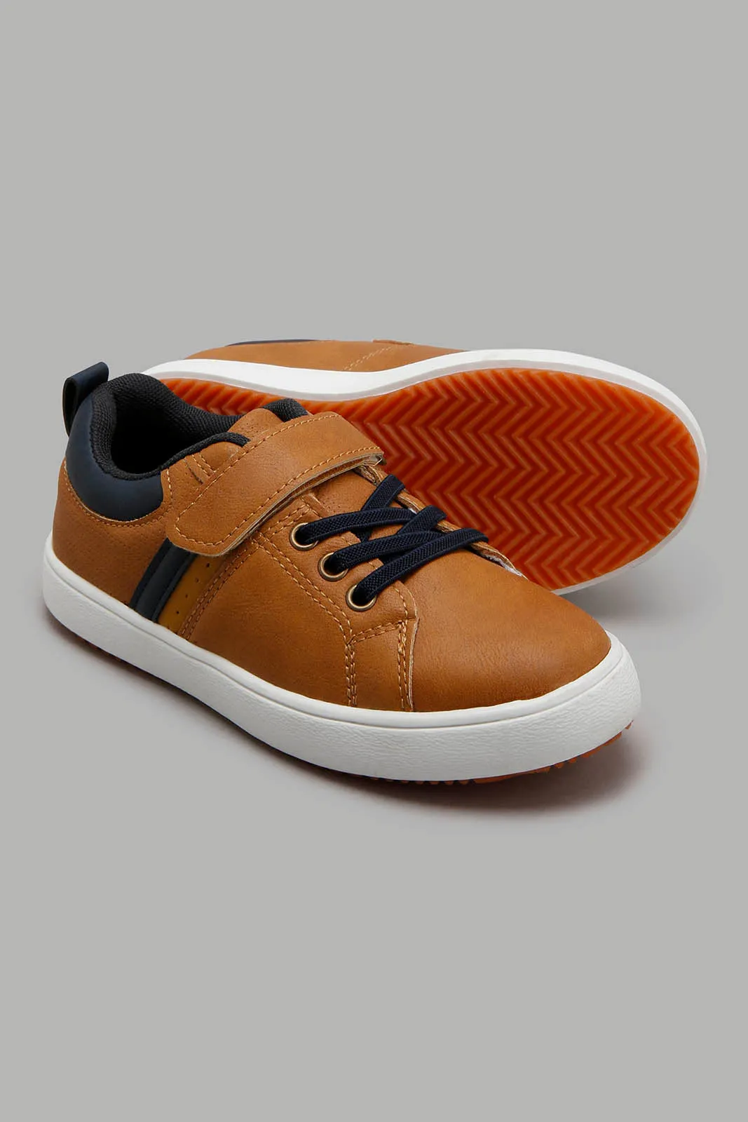 Tan Colour Block Sneaker