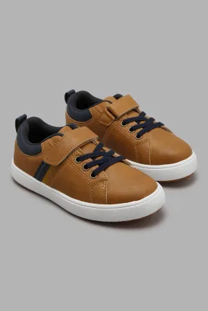 Tan Colour Block Sneaker
