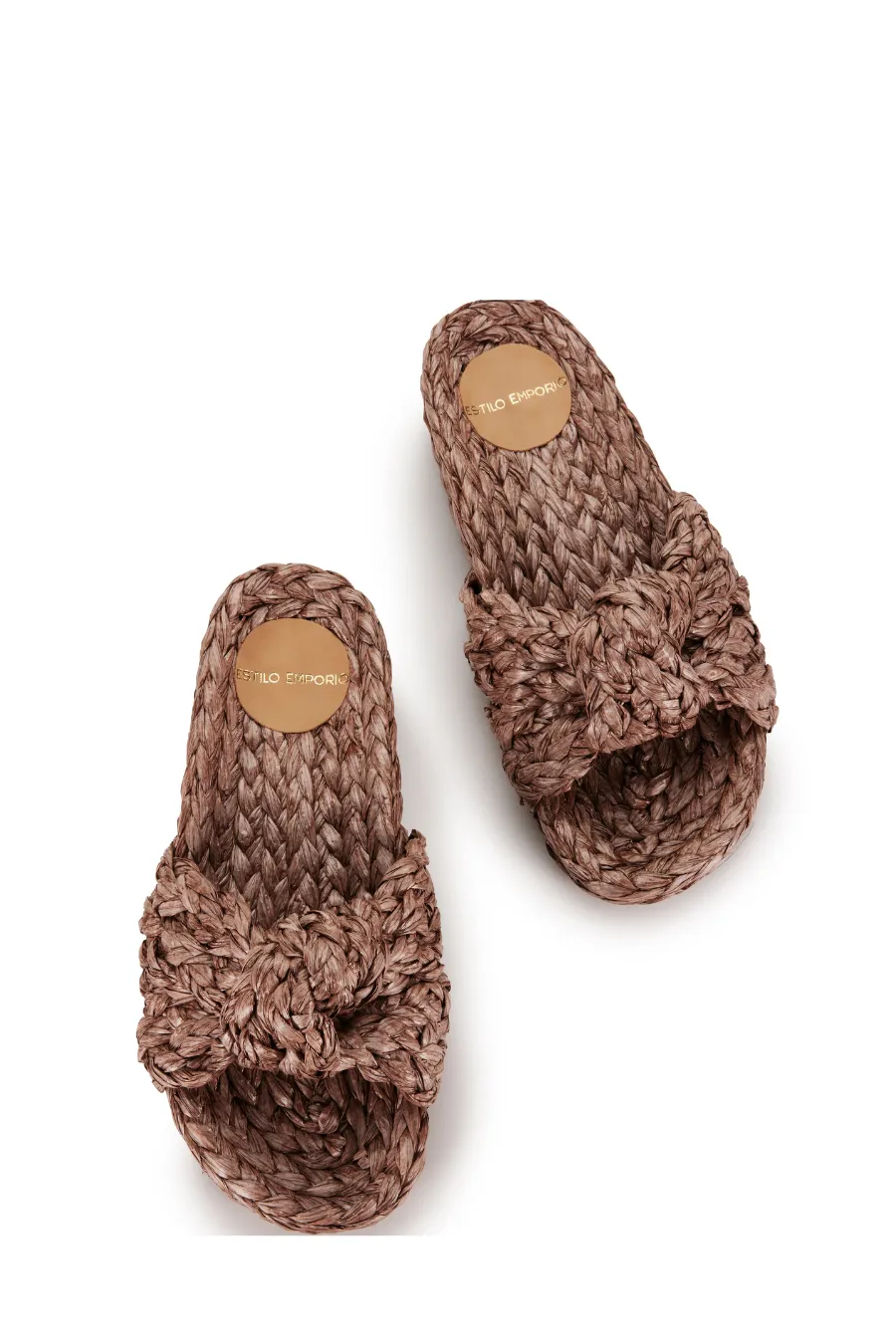 Tango Raffia Slide Mocha