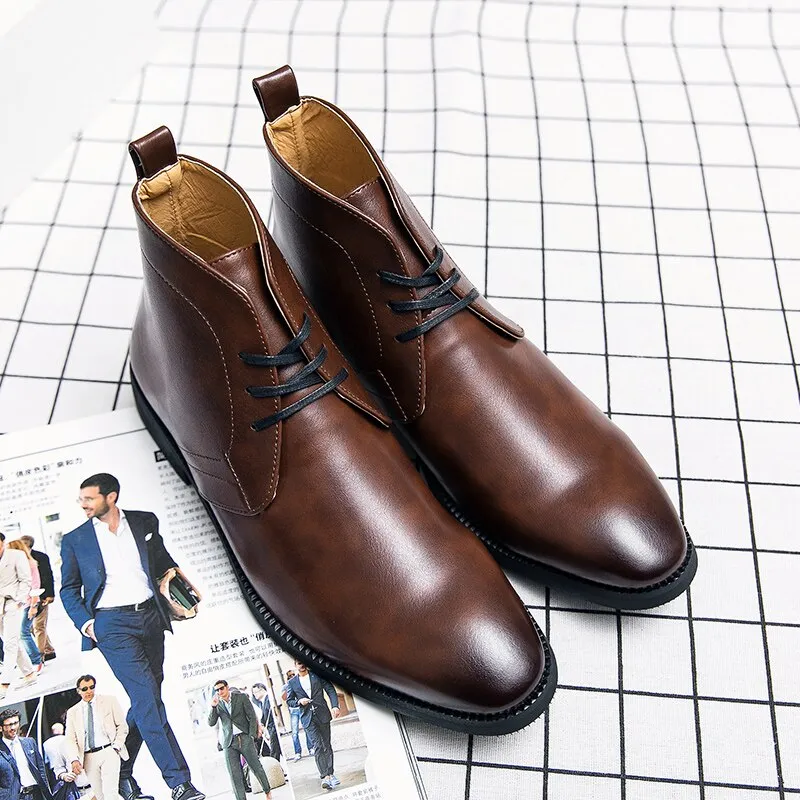 The Misalawa - Leather Ankle chukka Boots For Men