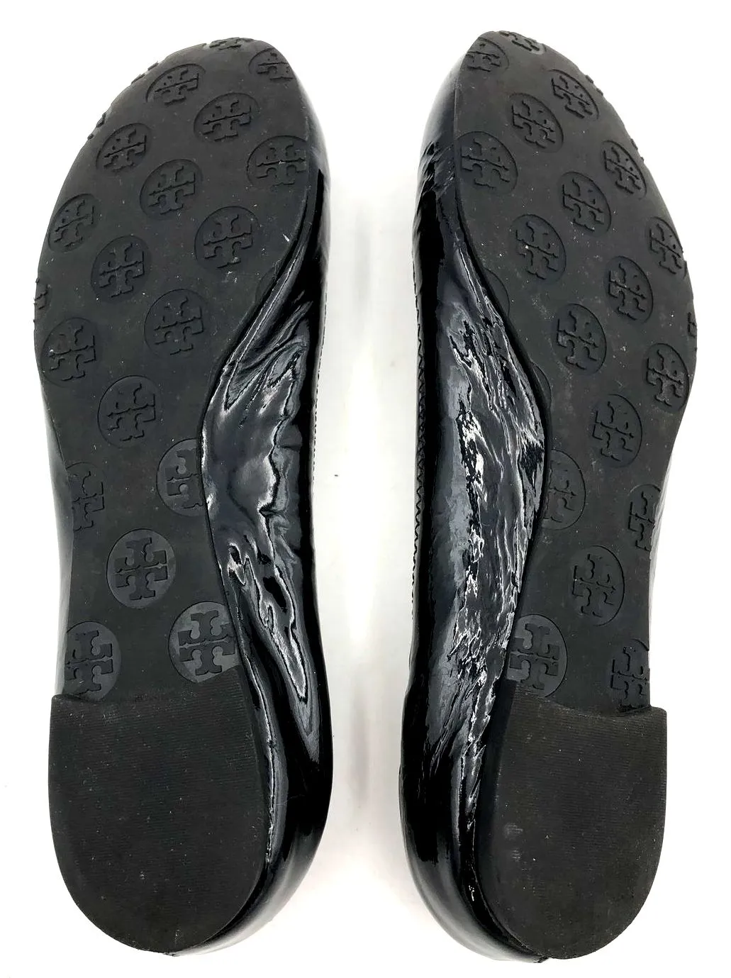 Tory Burch 'Minnie' Women's Black Patent Leather Ballet Flats - Size 8 ( COA)