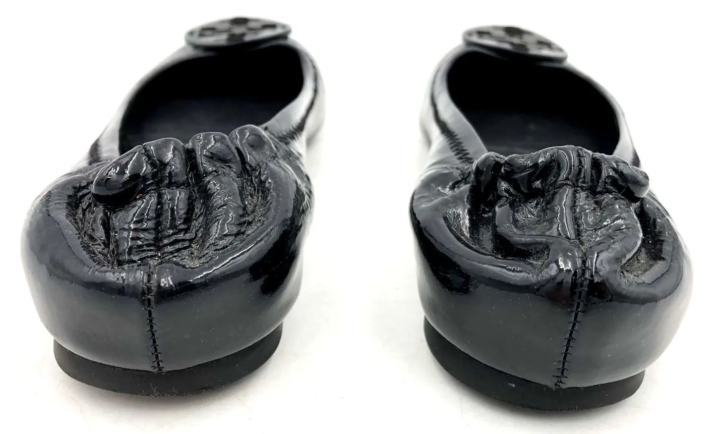Tory Burch 'Minnie' Women's Black Patent Leather Ballet Flats - Size 8 ( COA)