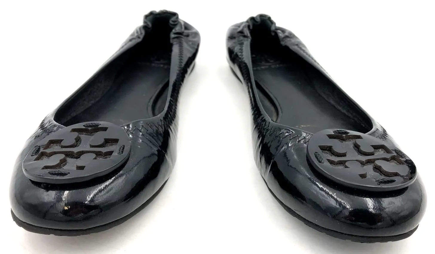 Tory Burch 'Minnie' Women's Black Patent Leather Ballet Flats - Size 8 ( COA)