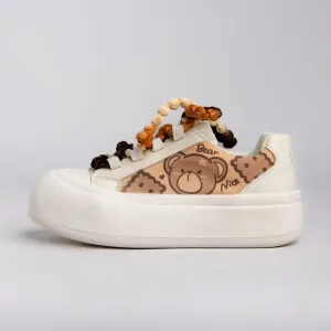 Ultra Chunky Sole Brown Bear Casual Sneakers - Women's