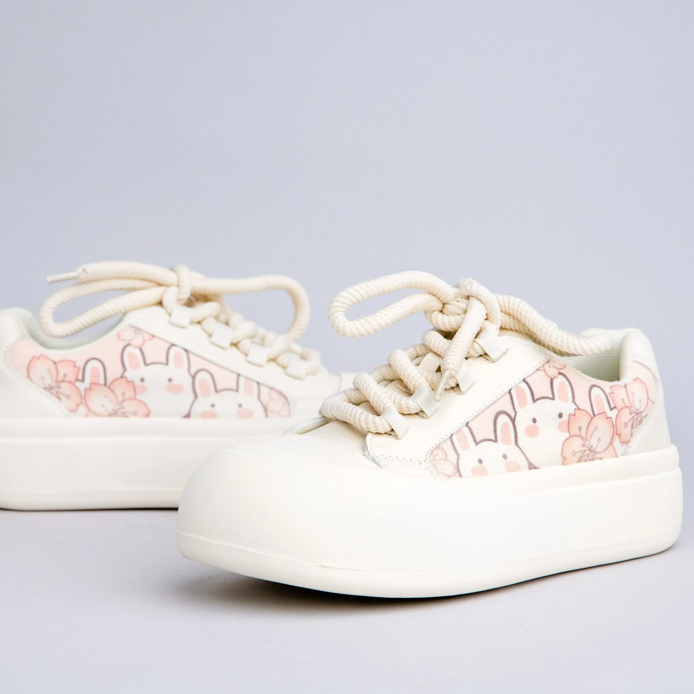Ultra Chunky Sole Sakura Bunny Casual Sneakers - Women's