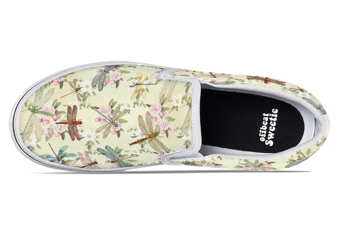 Vintage Dragonflies Slip Ons