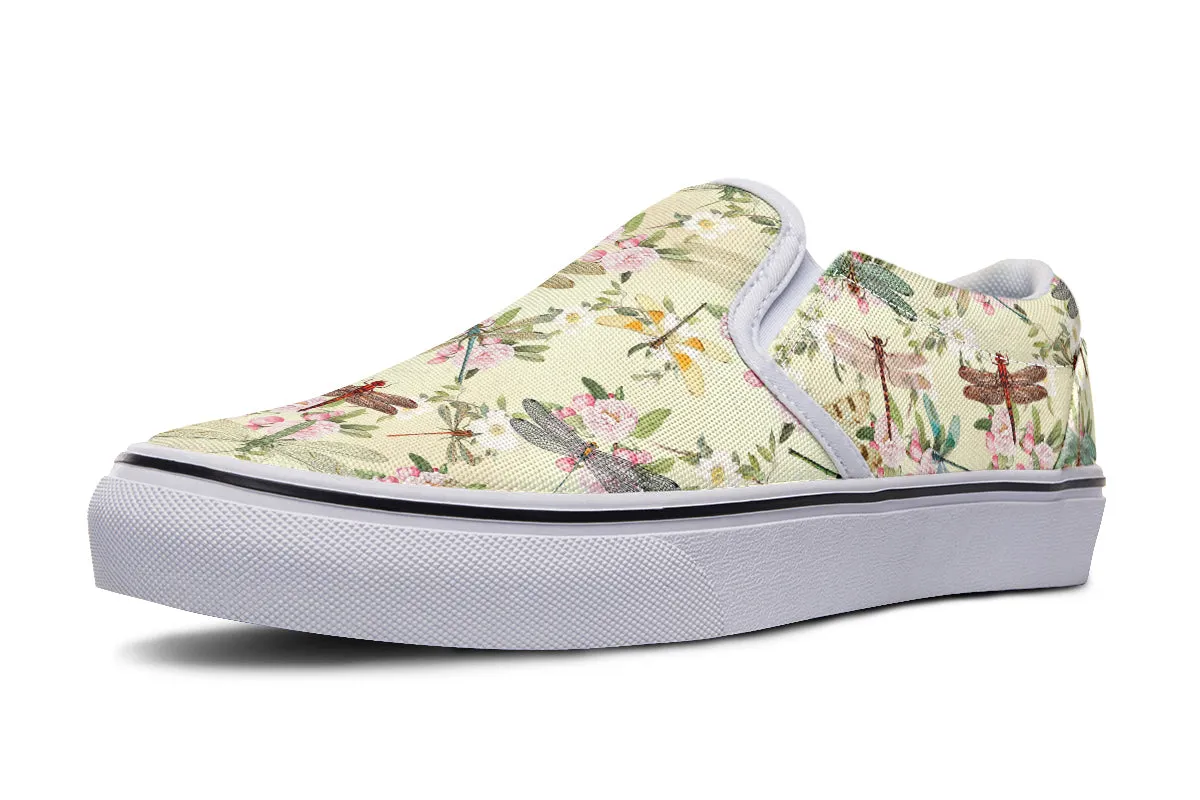 Vintage Dragonflies Slip Ons
