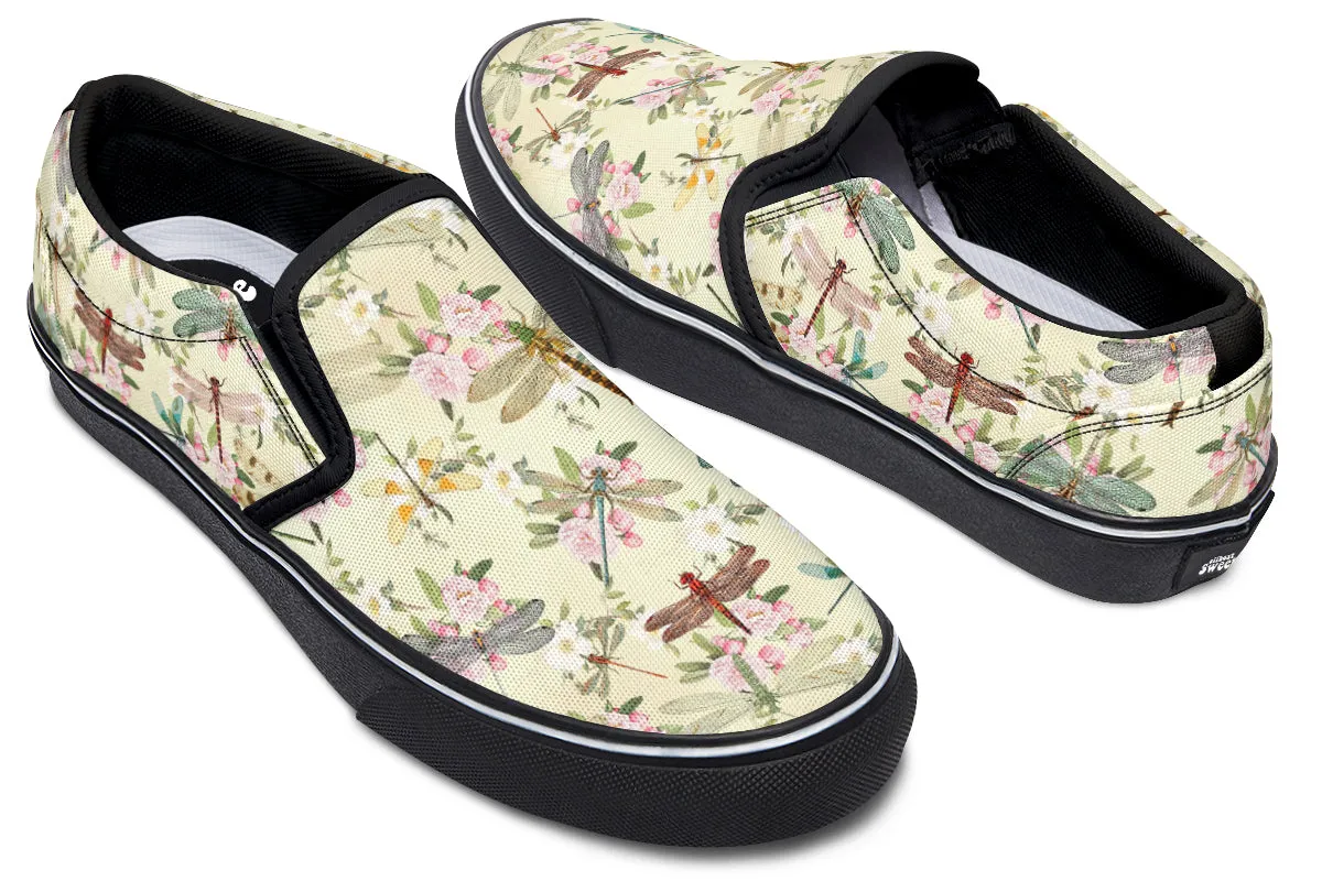 Vintage Dragonflies Slip Ons