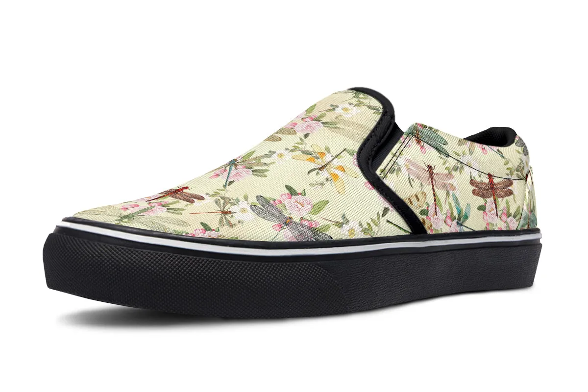 Vintage Dragonflies Slip Ons