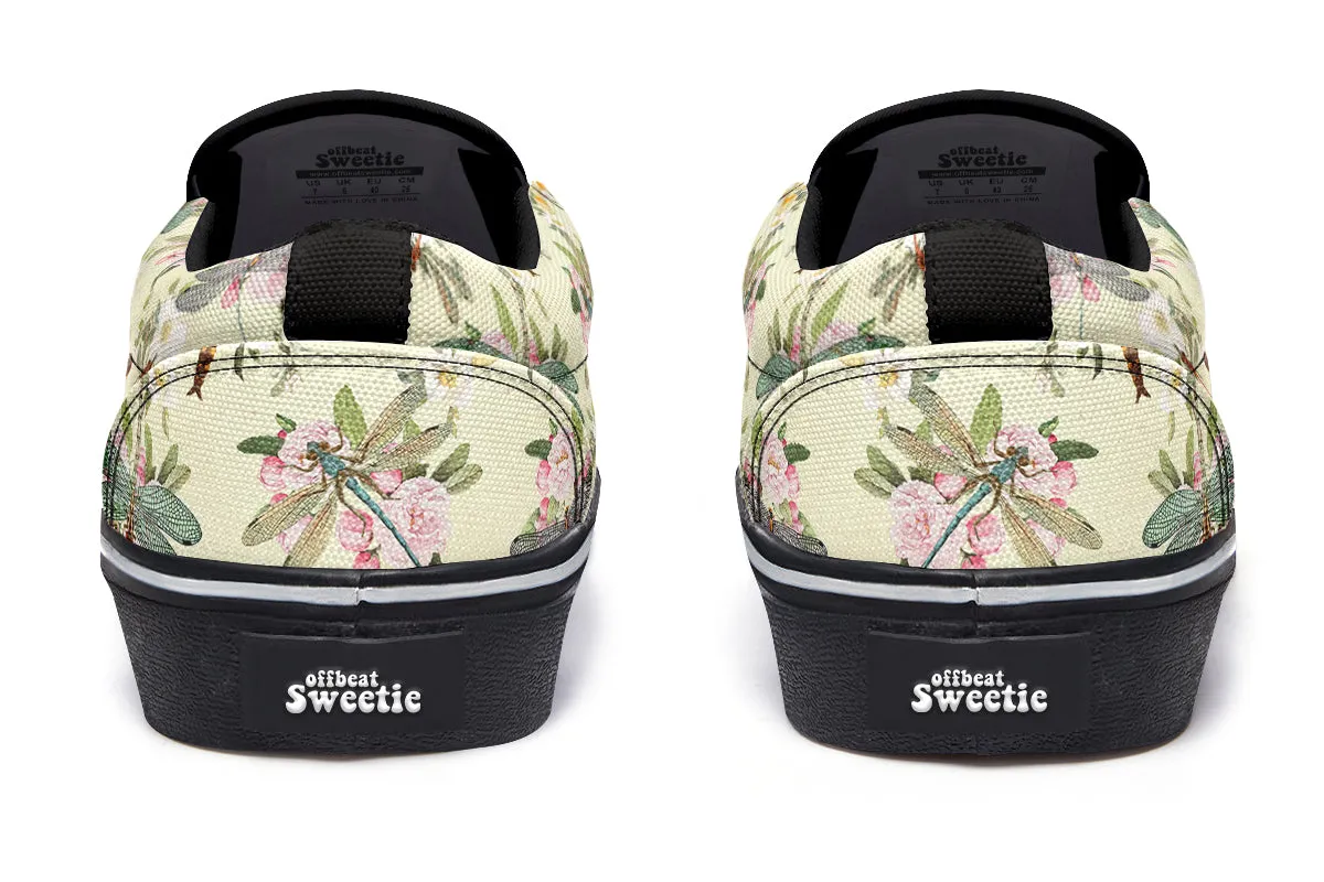Vintage Dragonflies Slip Ons