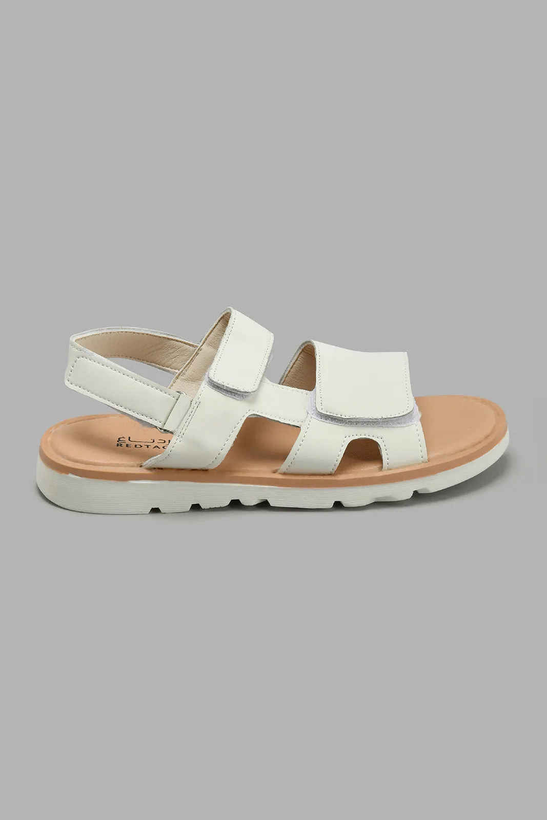 White Velcro Comfort Sandal
