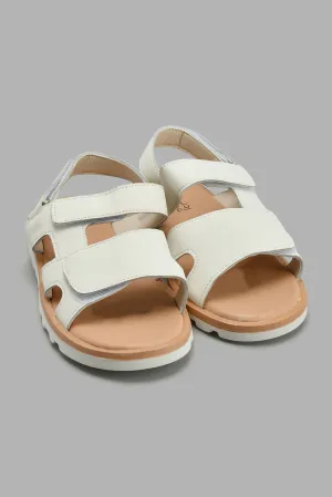 White Velcro Comfort Sandal