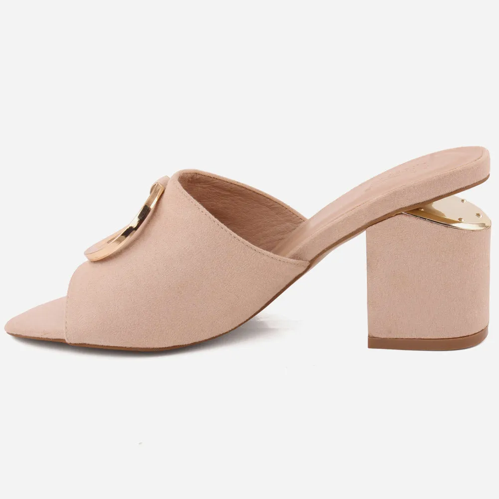 Women "ROSE" Nubuck Slip On Sandals