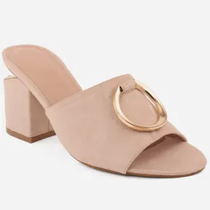Women "ROSE" Nubuck Slip On Sandals