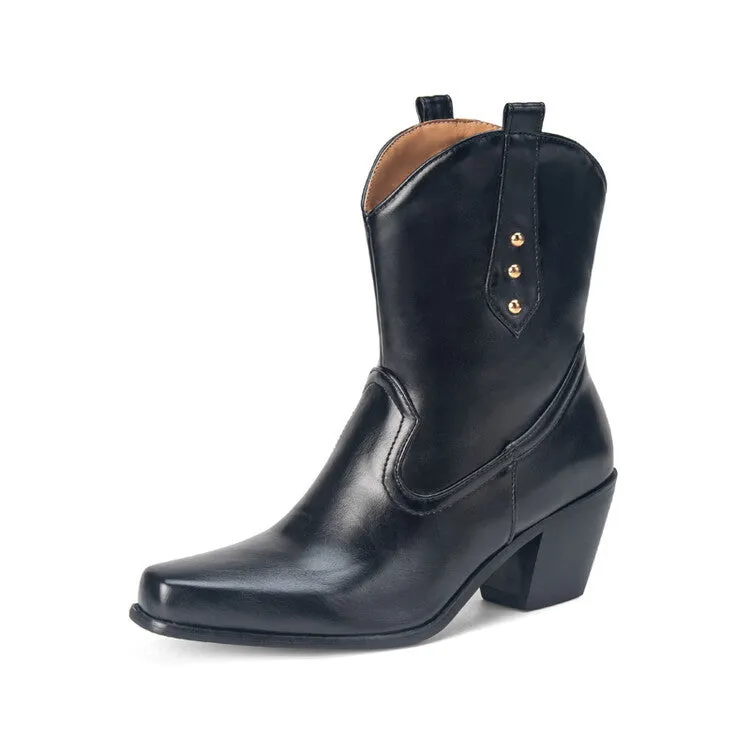 Women's block heeled ankle boots
