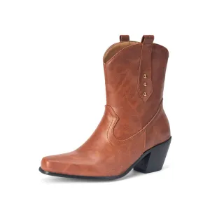Women's block heeled ankle boots