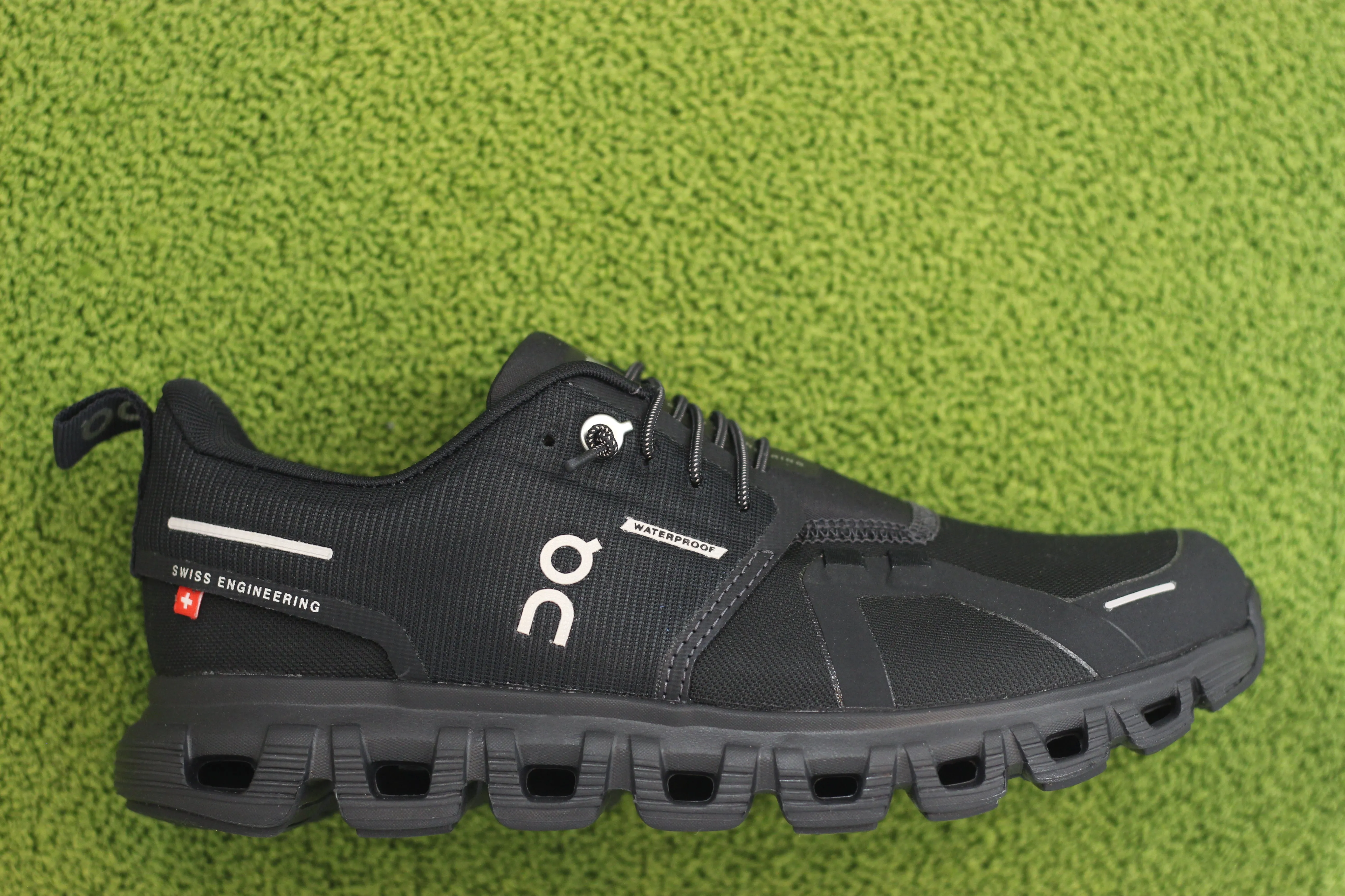 Womens Cloud6 Waterproof Sneaker - All Black Nylon